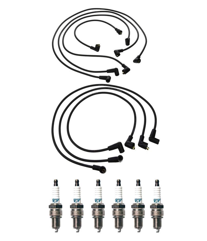 Audi Jaguar Ignition Wire Kit (7mm) (6 Pieces)  101000039AB - Denso